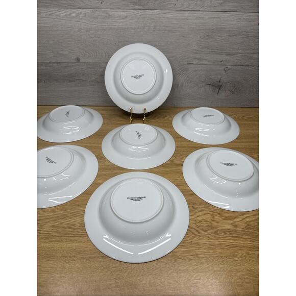 Highgate Manor Royal Tiara Red & Gold Diamond 8.5” Rimmed Soup Bowl~7 Pc Set - Picture 7 of 8